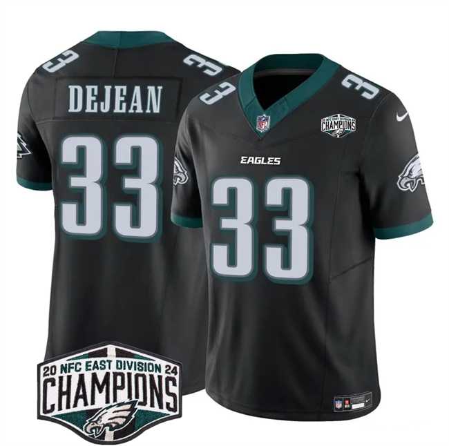 Men's Philadelphia Eagles #33 Cooper DeJean Black 2024 New NFC East Champions F.U.S.E. Vapor Untouchable Limited Stitched Jersey,We sell and wholesale Men's Philadelphia Eagles #33 Cooper DeJean Black 2024 New NFC East Champions F.U.S.E. Vapor Untouchable Limited Stitched Jersey on line form chian!